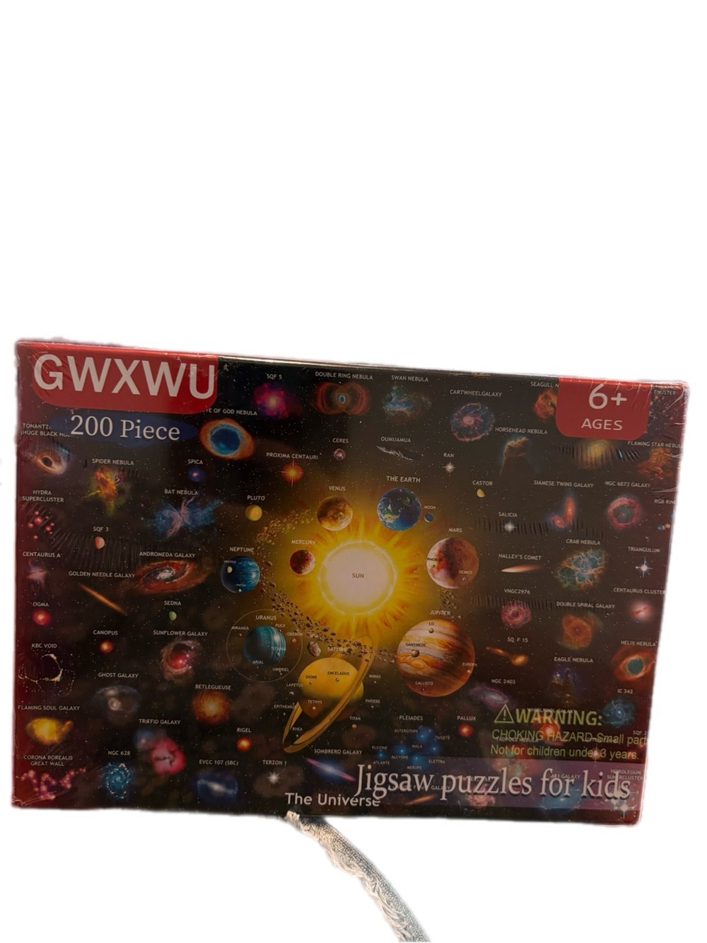 Kids 200-Piece Solar System Jigsaw Puzzle - Black Sealed